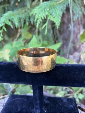 J. Crew Wide Gold Tone Cuff Bracelet in Brassy Gold